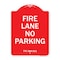 Signmission Designer Series Texas Fire Lane No Parking, Red & White Aluminum Sign, 24" L, 18" H, RW-1824-22825 A-DES-RW-1824-22825 - alternate 1